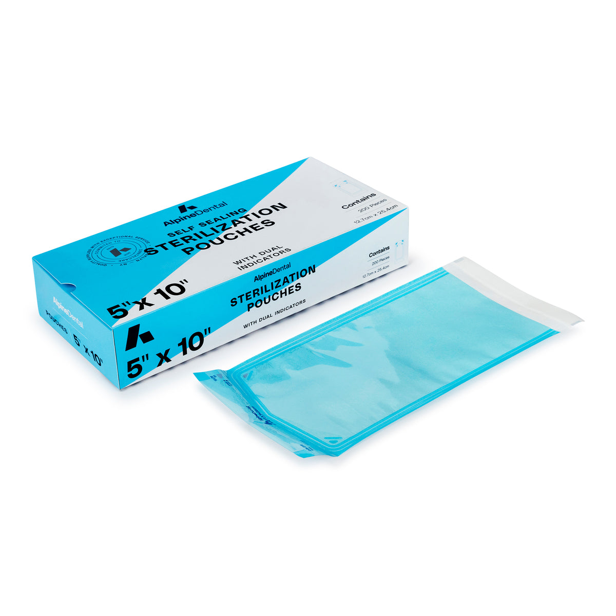 Self Sealing Sterilization Pouch for Dental, Medical & Tattoo Nail Art Instruments 200 Per Box