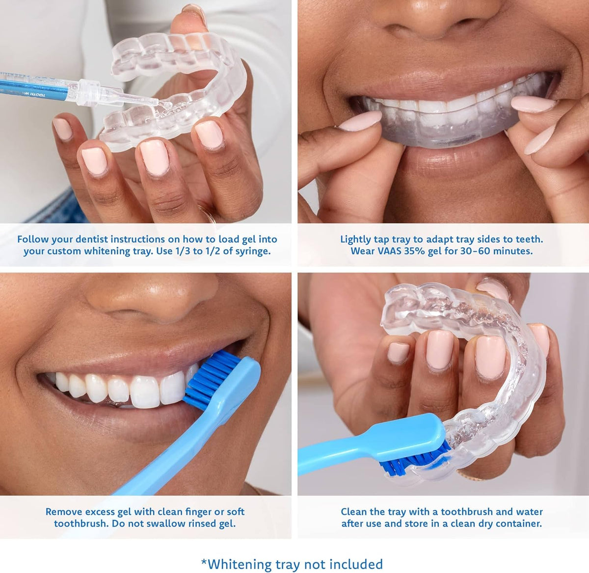 Teeth Whitening Gel 35% Carbamide Peroxide with Potassium-Nitrate (for Sensitive Teeth) 4 Pack - CRC Kosher Teeth Whitening