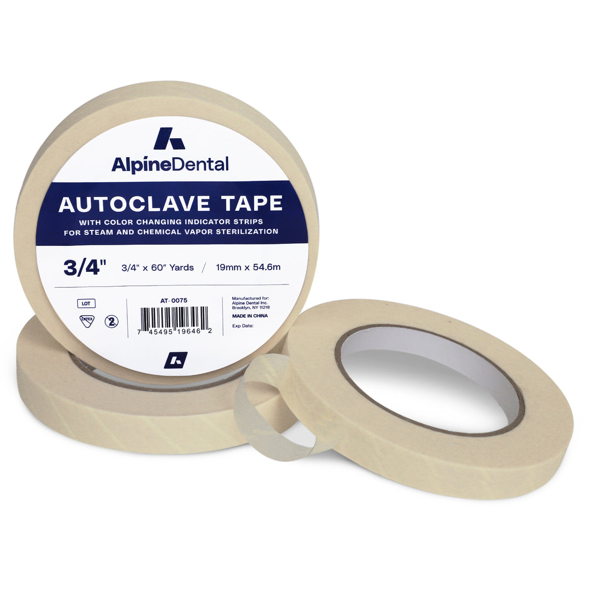 Autoclave Tape with Indicator Strips 60 Yards Roll