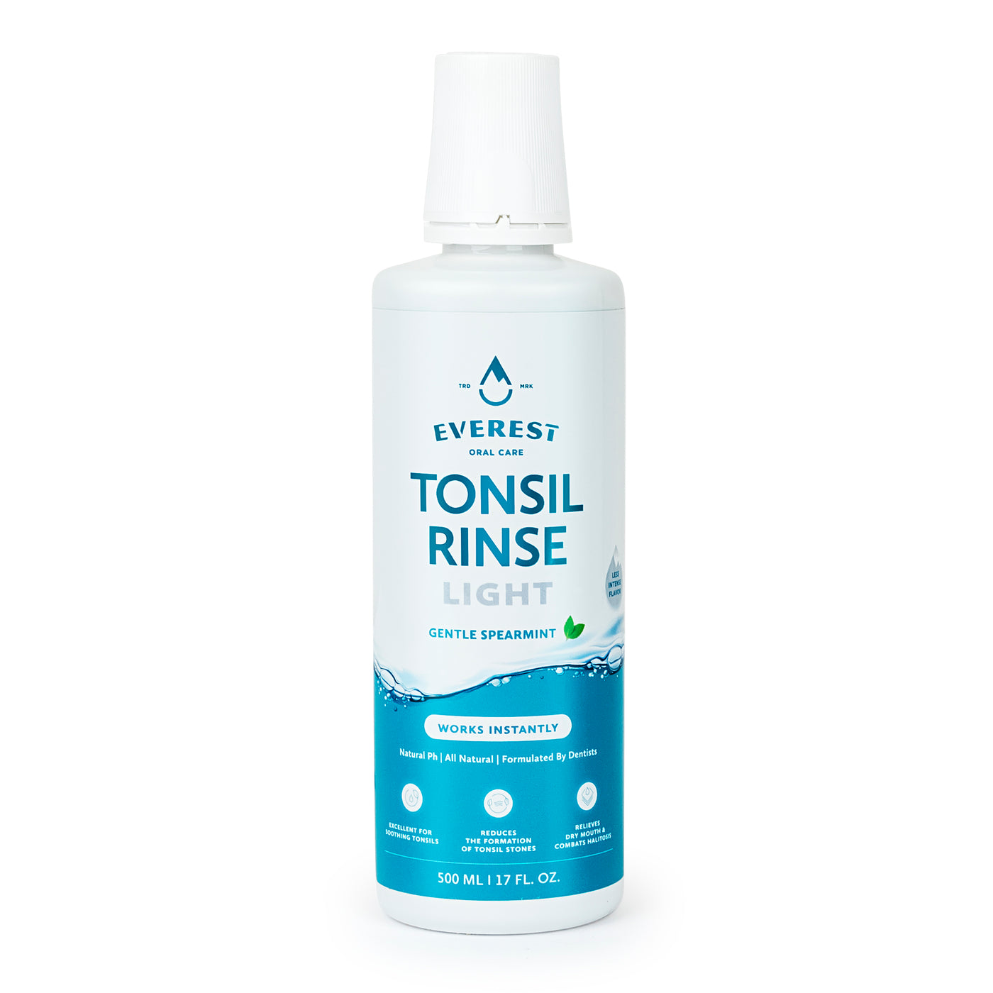 Everest Natural Tonsil Stone Mouthwash Mouth Wash 17oz Spearmint